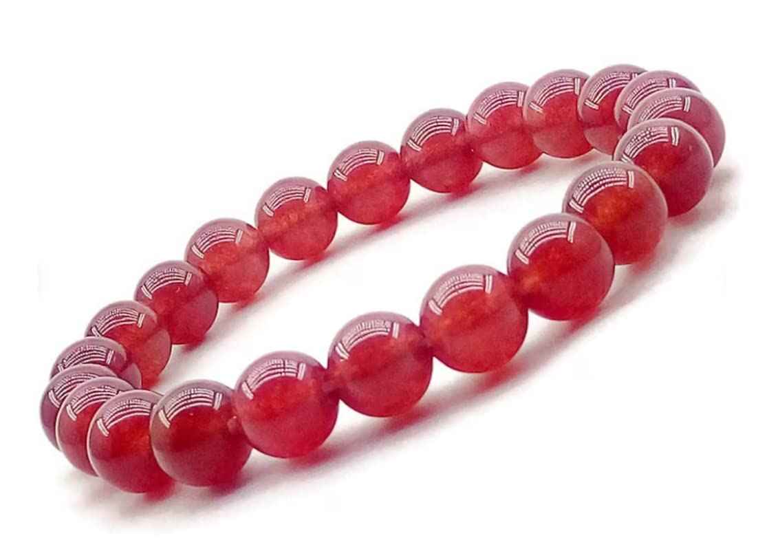 Divine Onyx Ruby Healing Bracelet - 8mm Certified Reiki Gemstone Bracelet for Energy Balance Default Title